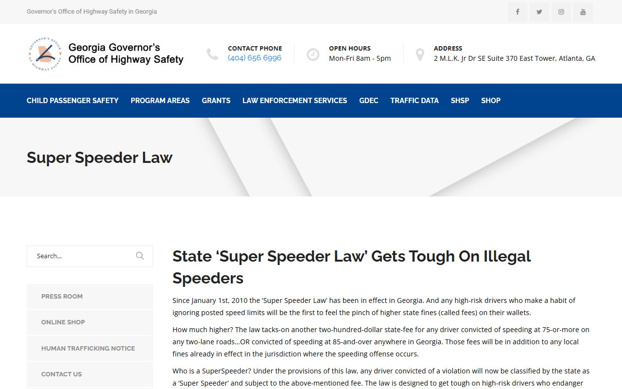 Cook County criminal court records Georgia Super Speeder law overview