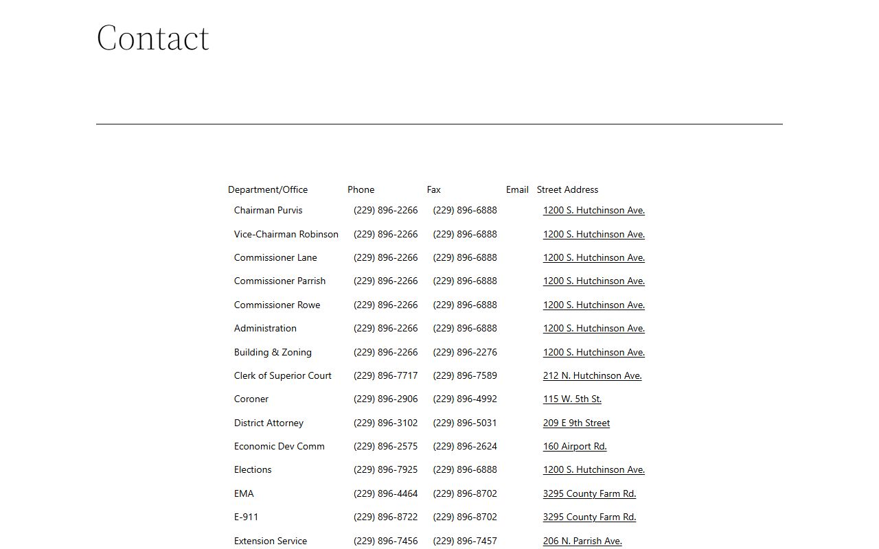 Cook County court records official department contact table