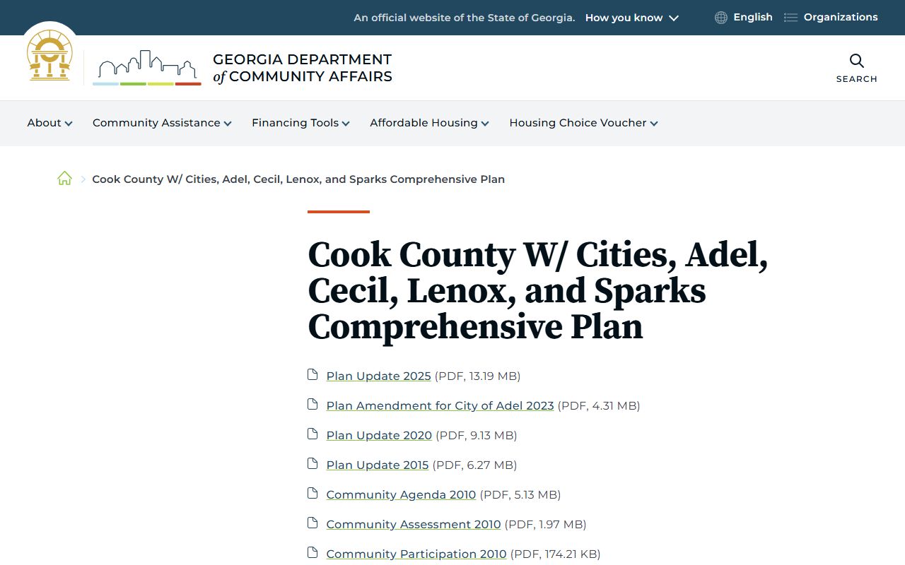 Cook County court records Georgia DCA local planning source