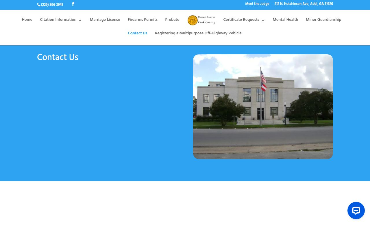 Cook County probate records contact page